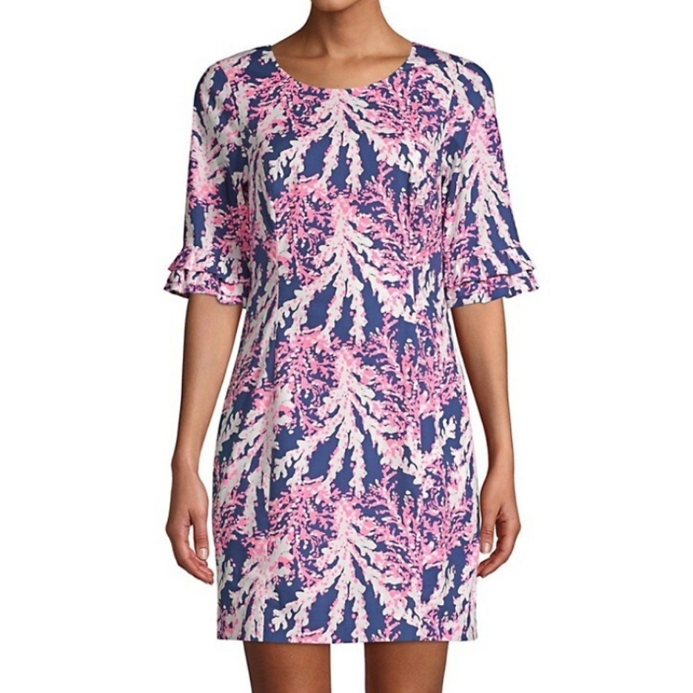 Lilly pulitzer Fiesta stretch shift dress nautical navy